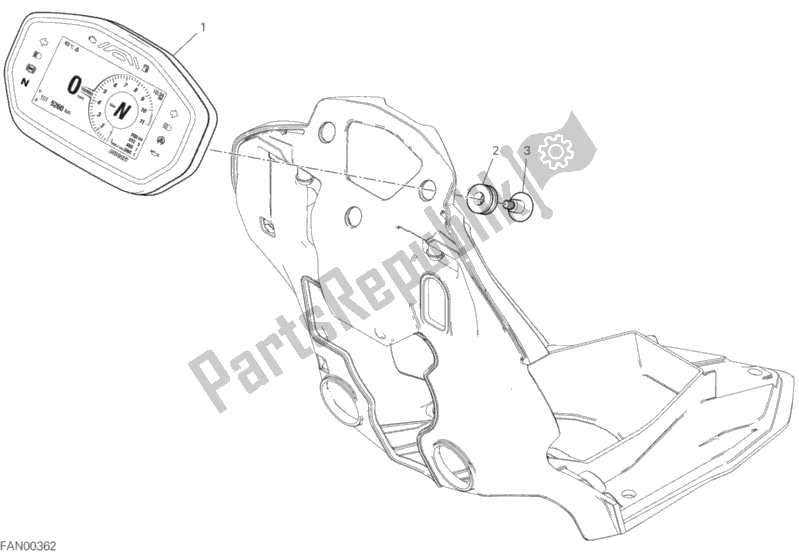 Wszystkie części do Tablica Przyrz? Dów Ducati Hypermotard 950 USA 2020